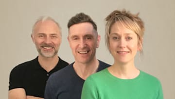 Mark Bonnar (pictured here with Paul McGann and Hattie Morahan) has been a key reason why the Eleven has worked so well.Image Courtesy Big Finish Productions