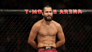 LAS VEGAS, NEVADA - JULY 06: Jorge Masvidal of the United States looks on during a UFC 239 Welterweight Bout against Ben Askren of the United States at T-Mobile Arena on July 06, 2019 in Las Vegas, Nevada. (Photo by Sean M. Haffey/Getty Images)