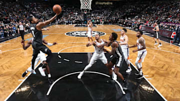 Brooklyn Nets Spencer Dinwiddie. Mandatory Copyright Notice: Copyright 2018 NBAE (Photo by Nathaniel S. Butler/NBAE via Getty Images)