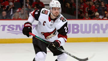 CALGARY, AB - NOVEMBER 05: Oliver Ekman-Larsson #23 of the Arizona Coyotes skates against the Calgary Flames on November 5, 2019 at the Scotiabank Saddledome in Calgary, Alberta, Canada. (Photo by Gerry Thomas/NHLI via Getty Images)