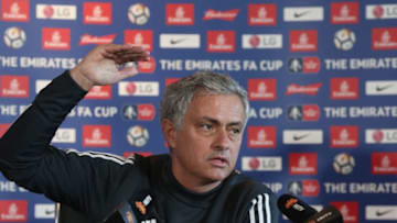 MANCHESTER, ENGLAND - MARCH 16: (EXCLUSIVE COVERAGE) Manager Jose Mourinho of Manchester United speaks during a press conference at Aon Training Complex on March 16, 2018 in Manchester, England. (Photo by Matthew Peters/Man Utd via Getty Images)