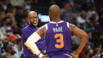 Phoenix Suns, Monty Williams, Chris Paul. Mandatory Credit: Mark J. Rebilas-USA TODAY Sports