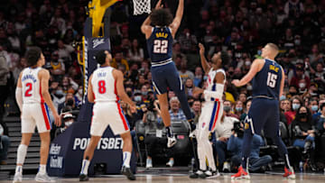 Zeke Nnaji #22 of the Denver Nuggets shoots a layup during the first quarter against the Detroit Pistons (Photo by Ethan Mito/Clarkson Creative/Getty Images)