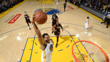 Andre Iguodala #9 of the Golden State Warriors goes up for a dunk during a game against the Miami Heat(Photo by Noah Graham/NBAE via Getty Images)