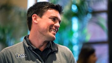 Nov 8, 2016; Scottsdale, AZ, USA; Tampa Bay Rays general manager Erik Neander during the MLB general managers meeting at the Omni Scottsdale Resort. Mandatory Credit: Mark J. Rebilas-USA TODAY Sports