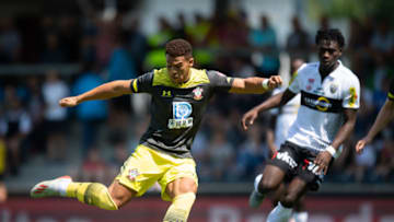 ALTACH, AUSTRIA - JULY 14: Che Adams of Southampton scores his team's first goal during the friendly match between SCR Altach and FC Southampton at Cashpoint Arena on July 14, 2019 in Altach, Austria. (Photo by Daniel Kopatsch/Getty Images)