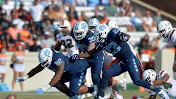 CHAPEL HILL, NC - OCTOBER 28: Aaron Crawford