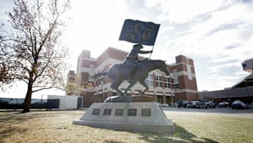 STILLWATER, OK - NOVEMBER 19: A view of the OSU Spirit Rider outside Gallagher-Iba Arena at Oklahoma State University November 19, 2011 in Stillwater, Oklahoma. (Photo by Brett Deering/Getty Images)