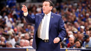 Duke basketball head coach Mike Krzyzewski (Photo by Andy Lyons/Getty Images)