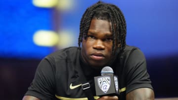 Star Colorado football transfer cornerback Travis Hunter is set to do something no one ever has in the sport up to this point (Photo by Louis Grasse/Getty Images)