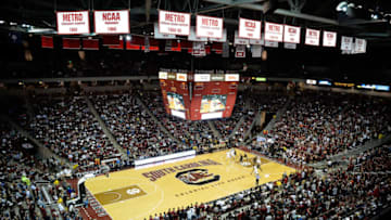 COLUMBIA, SC - JANUARY 09: General view of the game between the South Carolina Gamecocks and the Vanderbilt Commodores at Colonial Life Arena on January 9, 2016 in Columbia, South Carolina. (Photo by Grant Halverson/Getty Images)