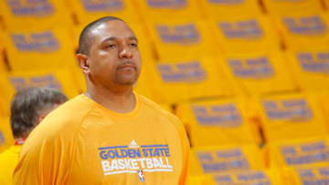 OAKLAND, CA - MAY 1: Head Coach Mark Jackson of the Golden State Warriors prior to the game against the Los Angeles Clippers in Game Six of the Western Conference Quarterfinals during the 2014 NBA Playoffs at Oracle Arena on May 1, 2014 in Oakland, California. NOTE TO USER: User expressly acknowledges and agrees that, by downloading and/or using this Photograph, user is consenting to the terms and conditions of Getty Images License Agreement. Mandatory Copyright Notice: Copyright 2014 NBAE (Photo by Rocky Widner/NBAE via Getty Images)