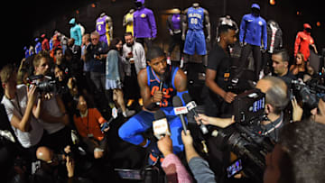 LOS ANGELES, CA - SEPTEMBER 15: Paul George (Photo by Andrew D. Bernstein/NBAE via Getty Images)