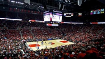 Oct 29, 2014; Portland, OR, USA; A general view during a game between the Portland Trail Blazers and Oklahoma City Thunder during the fourth quarter at the Moda Center. Mandatory Credit: Craig Mitchelldyer-USA TODAY Sports