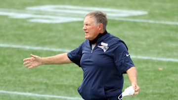 FOXBOROUGH, MASSACHUSETTS - SEPTEMBER 27: Head coach Bill Belichick of the New England Patriots (Photo by Maddie Meyer/Getty Images)