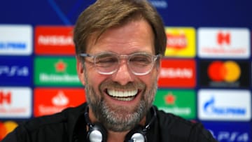 Liverpool manager Jurgen Klopp during the press conference at Anfield, Liverpool. (Photo by Peter Byrne/PA Images via Getty Images)
