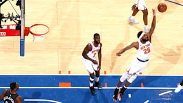 New York Knicks Michell Robinson, Tim Hardaway Jr. (Photo by Nathaniel S. Butler/NBAE via Getty Images)