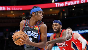 OKC Thunder guard Shai Gilgeous-Alexander scores career-best 44 vs. Pelicans. Mandatory Credit: Alonzo Adams-USA TODAY Sports