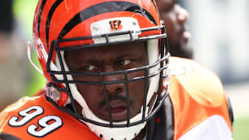 SEATTLE, WASHINGTON - SEPTEMBER 08: Andrew Billings #99 of the Cincinnati Bengals looks on prior to taking on the Seattle Seahawks during their game at CenturyLink Field on September 08, 2019 in Seattle, Washington. (Photo by Abbie Parr/Getty Images)