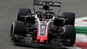 MONZA, ITALY - SEPTEMBER 01: Romain Grosjean of France driving the (8) Haas F1 Team VF-18 Ferrari (Photo by Charles Coates/Getty Images)