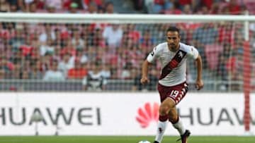 LISBON, PORTUGAL - JULY 27: Torino's defender Nikola Maksimovic during the match between SL Benfica and Torino for the Eusebio Cup at Estadio da Luz on July 27, 2016 in Lisbon, Portugal. (Photo by Carlos Rodrigues/Getty Images)