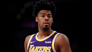 LOS ANGELES, CALIFORNIA - OCTOBER 25: Quinn Cook #2 of the Los Angeles Lakers during a 95-86 Lakers win over the Utah Jazz at Staples Center on October 25, 2019 in Los Angeles, California. (Photo by Harry How/Getty Images)