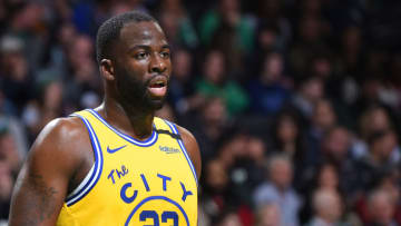 BOSTON, MA - JANUARY 30: Draymond Green #23 of the Golden State Warriors looks on during the game against the Boston Celtics on January 30, 2020 at the TD Garden in Boston, Massachusetts. NOTE TO USER: User expressly acknowledges and agrees that, by downloading and or using this photograph, User is consenting to the terms and conditions of the Getty Images License Agreement. Mandatory Copyright Notice: Copyright 2020 NBAE (Photo by Brian Babineau/NBAE via Getty Images)