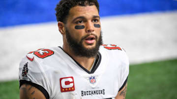 DETROIT, MICHIGAN - DECEMBER 26: Mike Evans #13 of the Tampa Bay Buccaneers looks on after the game against the Detroit Lions at Ford Field on December 26, 2020 in Detroit, Michigan. (Photo by Nic Antaya/Getty Images)