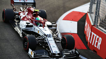 SINGAPORE, SINGAPORE - SEPTEMBER 21: Antonio Giovinazzi of Italy driving the (99) Alfa Romeo Racing C38 Ferrari on track during final practice for the F1 Grand Prix of Singapore at Marina Bay Street Circuit on September 21, 2019 in Singapore. (Photo by Charles Coates/Getty Images)