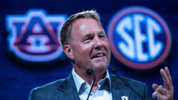 The Auburn football has a sunny outlook ahead of the 2023 season after Hugh Freeze's SEC Media Days appearance after being "left for dead" in 2022 Mandatory Credit: The Tennessean