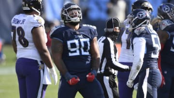 Tennessee Titans defensive lineman DaQuan Jones (Mandatory Credit: George Walker/The Tennessean via USA TODAY Sports)