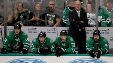DALLAS, TX - OCTOBER 25: Head coach Lindy Ruff of the Dallas Stars looks on as the Dallas Stars take on the Winnipeg Jets in the third period at American Airlines Center on October 25, 2016 in Dallas, Texas. (Photo by Tom Pennington/Getty Images)
