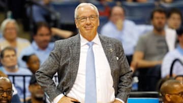 MEMPHIS, TN - MARCH 24: Head coach Roy Williams of the North Carolina Tar Heels smiles in the second half against the Butler Bulldogs during the 2017 NCAA Men's Basketball Tournament South Regional at FedExForum on March 24, 2017 in Memphis, Tennessee. (Photo by Kevin C. Cox/Getty Images)