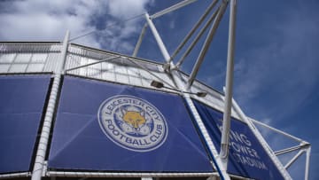 The official Leicester City club badge on King Power Stadium (Photo by Joe Prior/Visionhaus via Getty Images)