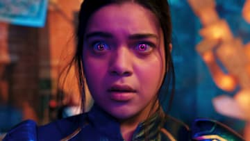 Iman Vellani as Ms. Marvel/Kamala Khan in Marvel Studios' MS. MARVEL, exclusively on Disney+. Photo courtesy of Marvel Studios. ©Marvel Studios 2022. All Rights Reserved.