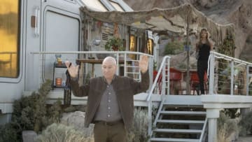 Pictured (l-r): Patrick Stewart as Picard; Michelle Hurd as Raffi of the the CBS All Access series STAR TREK: PICARD. Photo Cr: Trae Patton/CBS ©2019 CBS Interactive, Inc. All Rights Reserved.