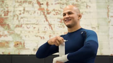 DALLAS, TX - MAY 11: Junior dos Santos holds an open workout for the fans and media at Mohler MMA - Brazilian Jiu-Jitsu & Boxing on May 11, 2017 in Dallas, Texas. (Photo by Cooper Neill/Zuffa LLC/Zuffa LLC via Getty Images)