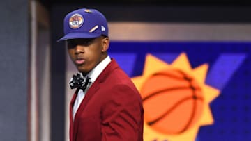 NEW YORK, NEW YORK - JUNE 20: Jarrett Culver reacts after being drafted with the sixth overall pick by the Phoenix Suns during the 2019 NBA Draft at the Barclays Center on June 20, 2019 in the Brooklyn borough of New York City. NOTE TO USER: User expressly acknowledges and agrees that, by downloading and or using this photograph, User is consenting to the terms and conditions of the Getty Images License Agreement. (Photo by Sarah Stier/Getty Images)