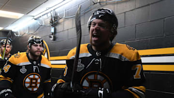 BOSTON, MA - MAY 29: Charlie McAvoy #73 of the Boston Bruins yells in the tunnel prior to the start of the game against the St Louis Blues during Game Two of the 2019 NHL Stanley Cup Final at the TD Garden on May 29, 2019 in Boston, Massachusetts. (Photo by Brian Babineau/NHLI via Getty Images)