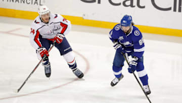 John Carlson, Washington Capitals (Photo by Mike Carlson/Getty Images) *** Local Caption *** Nikita Kucherov;John Carlson