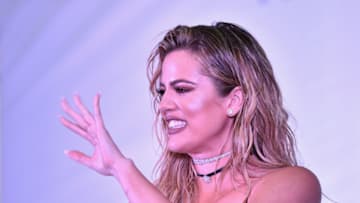 LOS ANGELES, CA - OCTOBER 18: Khloe Kardashian speaks onstage at Khloe Kardashian Good American Launch Event at Nordstrom at the Grove on October 18, 2016 in Los Angeles, California. (Photo by Alberto E. Rodriguez/Getty Images)