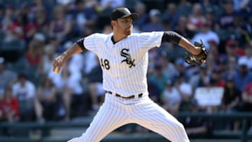 CHICAGO - JUNE 28: Joakim Soria #48 of the Chicago White Sox pitches against the Minnesota Twins on June 28, 2018 at Guaranteed Rate Field in Chicago, Illinois. (Photo by Ron Vesely/MLB Photos via Getty Images)