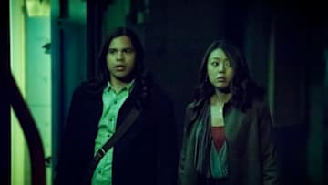 The Flash -- "Kiss Kiss Breach Breach" -- Image Number: FLA605a_0193b.jpg -- Pictured (L-R): Carlos Valdes as Cisco Ramon and Victoria Park as Kamilla -- Photo: Dean Buscher/The CW -- © 2019 The CW Network, LLC. All rights reserved