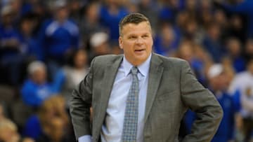 OMAHA, NE - MARCH 3: Head coach Greg McDermott of the Creighton Bluejays during their game against the Villanova Wildcats at CenturyLink Center March 3, 2015 in Omaha, Nebraska. (Photo by Eric Francis/Getty Images)