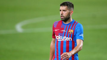 JOHAN CRUIJFF STADIUM, BARCELONA, SPAIN - 2021/08/08: Jordi Alba of Fc Barcelona in action during the Joan Gamper Trophy match between Fc Barcelona and Juventus Fc . Fc Barcelona wins 3-0 over Juventus Fc. (Photo by Marco Canoniero/LightRocket via Getty Images)