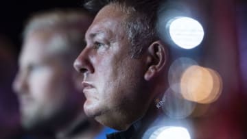 HONG KONG, HONG KONG - JULY 21: Leicester City FC head coach Craig Shakespeare talks during a Premier League Asia Trophy Press Conference at Grand Hyatt Hotel on July 21, 2017 in Hong Kong, Hong Kong. (Photo by Marcio Rodrigo Machado/Getty Images for Liverpool FC)