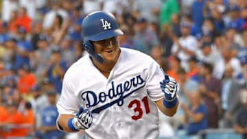 LOS ANGELES, CA - AUGUST 03: Joc Pederson #31 of the Los Angeles Dodgers celebrates as he crosses the plate on a solo home run in the first inning of the game off Justin Verlander #35 of the Houston Astros at Dodger Stadium on August 3, 2018 in Los Angeles, California. (Photo by Jayne Kamin-Oncea/Getty Images)
