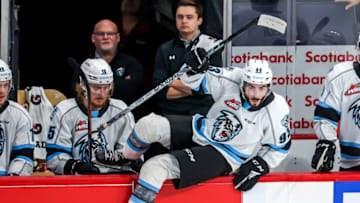 WINNIPEG, CANADA - MAY 12: Matthew Savoie #93 of the Winnipeg ICE changes on the fly during second period action against the Seattle Thunderbirds in Game One of the 2023 WHL Championship Series at Canada Life Centre on May 12, 2023 in Winnipeg, Manitoba, Canada. (Photo by Jonathan Kozub/Getty Images)