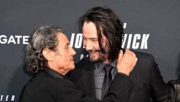 HOLLYWOOD, CALIFORNIA - MAY 15: Ian McShane and Keanu Reeves attend the special screening of Lionsgate's "John Wick: Chapter 3 - Parabellum" at TCL Chinese Theatre on May 15, 2019 in Hollywood, California. (Photo by Frazer Harrison/Getty Images)
