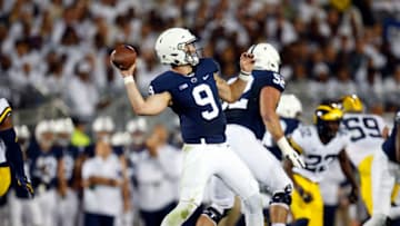 STATE COLLEGE, PA - OCTOBER 21: Trace McSorley #9 of the Penn State Nittany Lions passes against the Michigan Wolverines on October 21, 2017 at Beaver Stadium in State College, Pennsylvania. (Photo by Justin K. Aller/Getty Images)